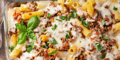 Cheesy Rigatoni & Beef Casserole